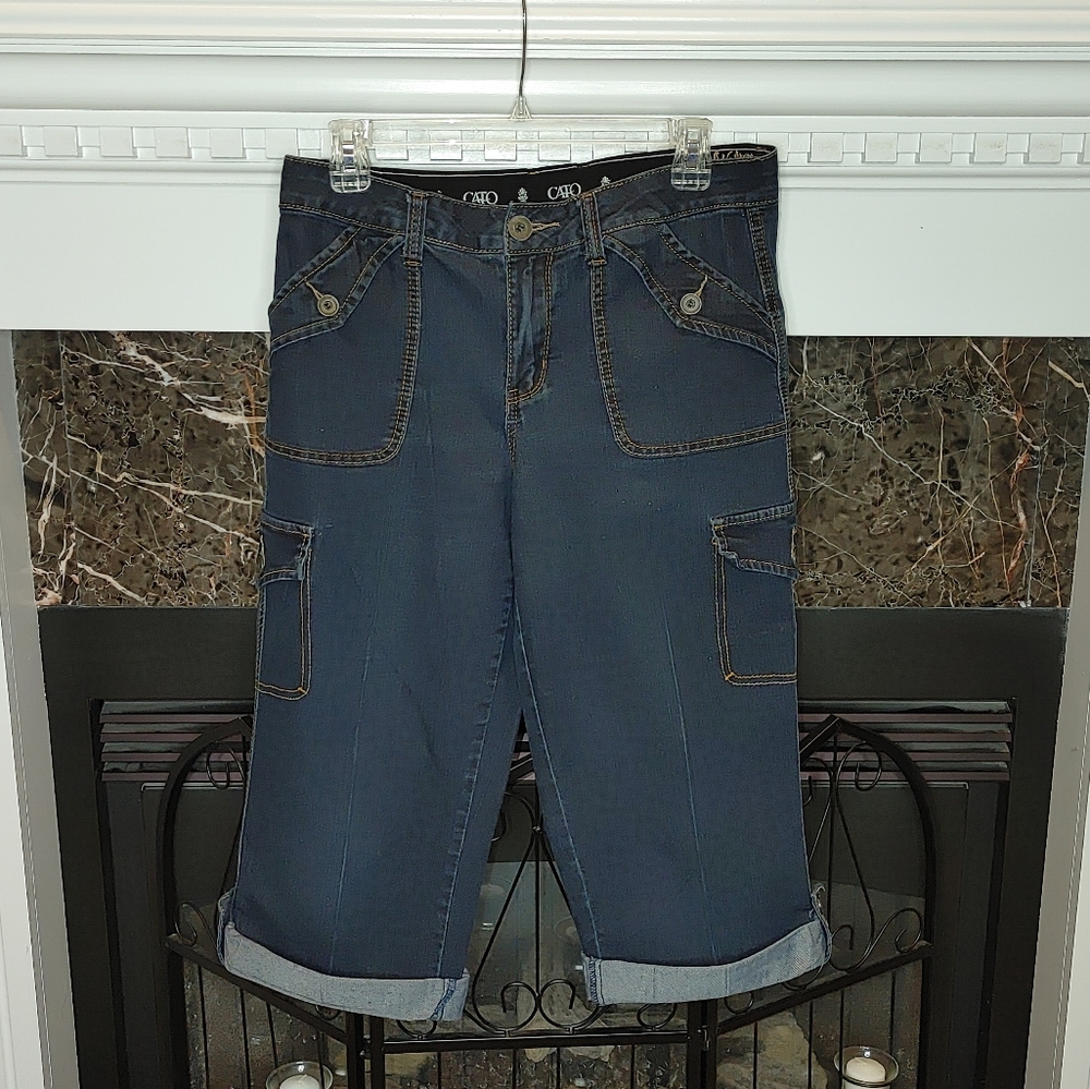 CROPPED CARGO JEANS 10